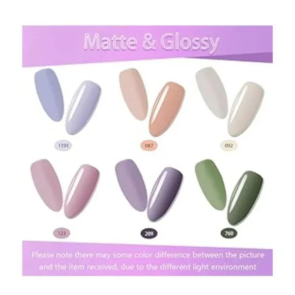 Gel Nail Polish Starter Kit Classic Soak Off Gel Polish Set with 48W U V/LED - Picture 2 of 2